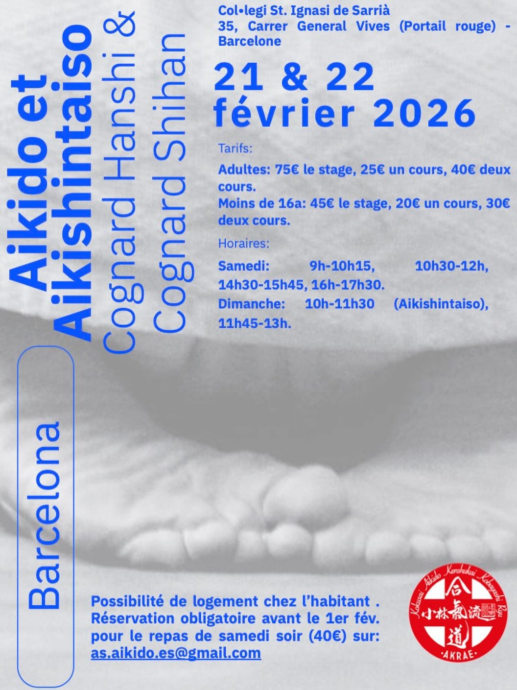 Staż aikido i aikishintaiso w Barcelonie 2026 - szczegóły