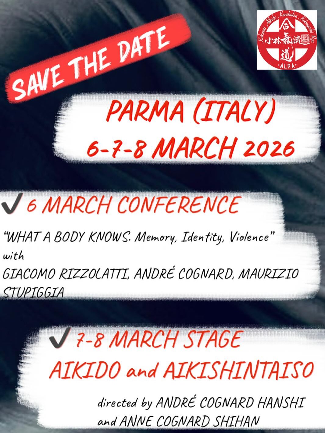 Konferencja, staż aikido i aikishintaiso w Parmie 2026 - szczegóły